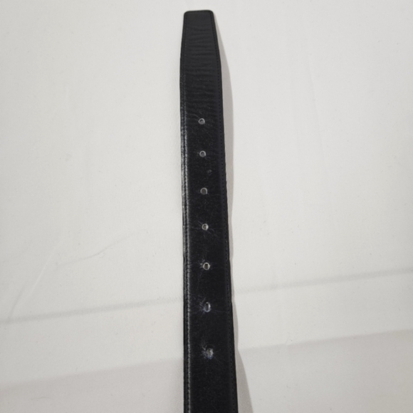 Celine Planet Belt In Navy Blue Leather and Gold Hardware Size 70 / 25 - Picture 6 of 14